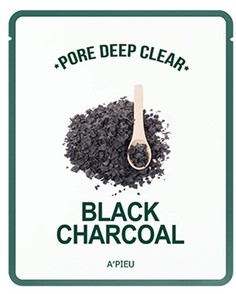 Глубокоочищающая маска для лица APIEU Pore Deep Clear Black Charcoal Mask A'pieu