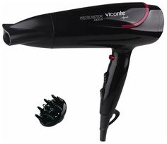 Фен Viconte VC-3724 черный/розовый