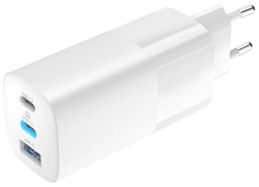 Сетевое зарядное устройство Olmio 043556 65W Type-Cx2 +USB PowerDelivery QuickCharge GAN белый