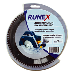 Полотна для дисковых пил диск пильный RUNEX по алюминию 200х32/30мм 80 зубьев