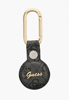 Чехол для AirTag Guess Чехол для AirTag PU Script metal logo with dog clip Brown