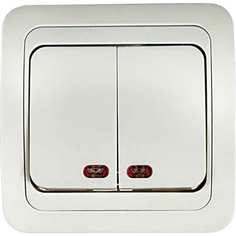 Двухклавишный выключатель IN HOME