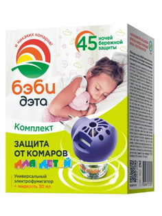 Средство защиты от комаров ДЭТА Бэби 45 ночей 30ml 66701305 - электрофумигатор + жидкость