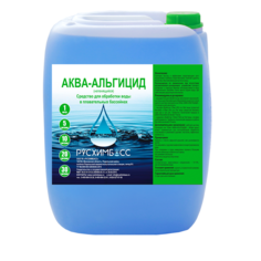 Средство для очистки воды водоемов Русхимбасс Аква-альгицид в канистре 10л / 10 кг