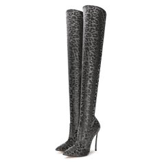 Текстильные ботфорты Casadei