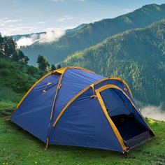 Палатка 4х-местная, 110+220+90х260х145 см, 1 комн, с москитной сеткой, Green Days, GJN058-4