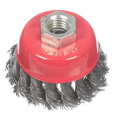 Щетка для УШМ Bartex, 65 мм, чашка, крученая проволока, гайка М14, 99765