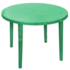 Стол пластик, Стандарт Пластик Групп, 91х91х71 см, круглый, пластиковая столешница, зеленый