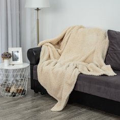 Плед 1.5-спальный, 150х200 см, 100% полиэстер, Texrepublic, 1520 12-0704, кремовый