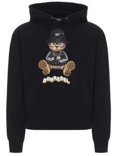 Худи хлопковое с принтом Dom Rebel