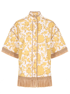 Рубашка хлопковая с принтом Zimmermann