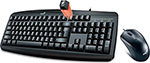 Комплект проводной Genius KM-200 клавиатура мышь черный