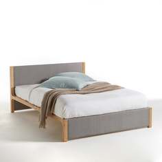 Кровать с реечным дном elori 160*200 (laredoute) серый 170x80x208 см.