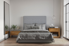 Кровать магда с подъемным механизмом 200*200 (myfurnish) серый 215x140x220 см.