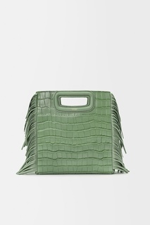 Зеленая сумка M Croco Maje