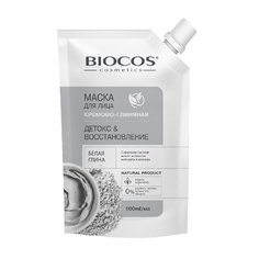 Маска для лица, Biocos, Детокс и Восстановление, на основе белой глины, 100 мл