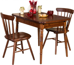 Обеденная группа стол и 2 стула (аврора) коричневый 155x74x70 см. Avrora