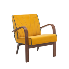 Кресло для отдыха шелл (комфорт) желтый 62x73x71 см. Milli