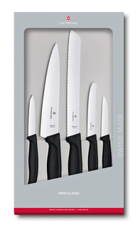 Набор ножей кухонных Victorinox Swiss Classic Kitchen (6.7133.5G) 5 шт черный