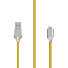 Кабель Rombica Digital MB-05 Yellow USB - Apple Lightning (MFI) текстиль 1м жёлтый