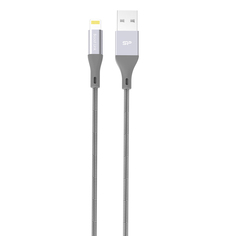 Кабель Silicon Power Lightning-USB iPhone, iPad, iPod (серт. Apple) 1м, нейлон, Gray