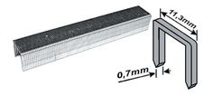 Скобы для степлера MOS закаленные 11,3 мм х 0,7 мм, (узкие тип 53) 10 мм, 1000 шт. 31373М
