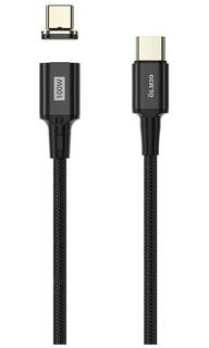 Кабель PD100 Olmio MagCable 041661 Type-C - Type-C PD 100W 5A E-mark 1.5м магнитный