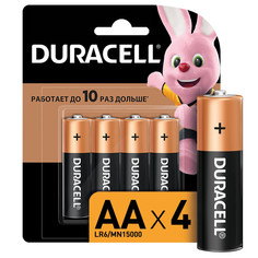 Батарейки, аккумуляторы, зарядные устройства батарейка DURACELL LR06 AA блистер 4шт