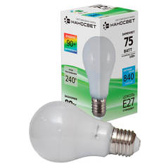 Лампочка Лампа светодиодная Наносвет E27 9W 4000K матовая LE-GLS-75/E27/940 L163