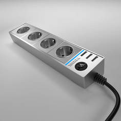 Удлинитель Розеточный блок 4гн 3USB х 1,7м с/з Werkel WL20-04-03 4690389128394
