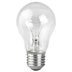 Лампочка Лампа накаливания ЭРА E27 95W 2700K прозрачная A50 95-230-Е27 (гофра) Б0039120 ERA