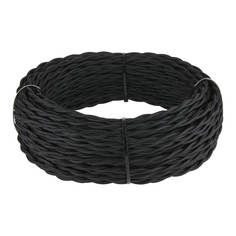 Кабель Ретро кабель Werkel витой трехжильный 2,5 мм черный W6453608 4690389165986