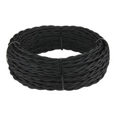 Кабель Ретро кабель Werkel витой трехжильный 1,5 мм черный W6453208 4690389165528