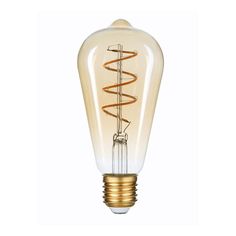 Лампочка Лампа светодиодная филаментная Hiper E27 6W 2400K янтарная HL-2211