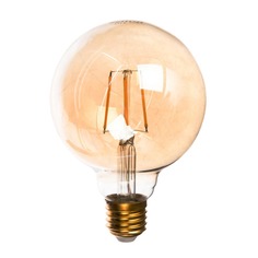 Лампочка Лампа светодиодная филаментная диммируемая Gauss E27 6W 2400K золотая 105802006-D