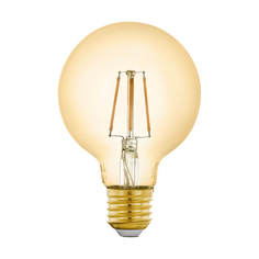 Лампочка Лампа светодиодная филаментная диммируемая Eglo E27 5,5W 2200K золотистая 12572