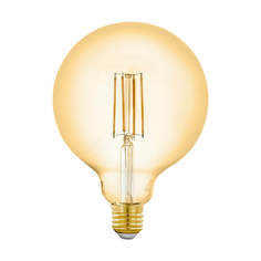 Лампочка Лампа светодиодная филаментная диммируемая Eglo E27 6W 2200K золотистая 12573