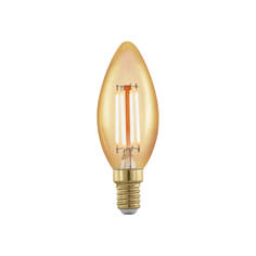 Лампочка Лампа светодиодная филаментная диммируемая Eglo E14 4W 1700К золотая 11698