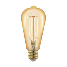 Лампочка Лампа светодиодная филаментная диммируемая Eglo E27 4W 1700К золотая 11696
