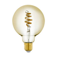 Лампочка Лампа светодиодная филаментная диммируемая Eglo E27 5,5W 2200-6500K золотистая 12581
