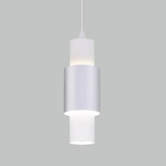 Светильник Подвесной светодиодный светильник Eurosvet Bento 50204/1 белый/матовое серебро