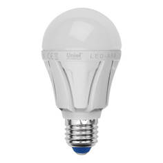 Лампочка Лампа светодиодная Uniel E27 8W 3000K матовая LED-A60 8W/WW/E27/FR PLP01WH UL-00001522
