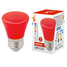 Лампочка Лампа светодиодная Volpe E27 1W красная LED-D45-1W/RED/E27/FR/С BELL UL-00005638