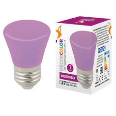 Лампочка Лампа светодиодная Volpe E27 1W фиолетовая LED-D45-1W/PURPLE/E27/FR/С BELL UL-00005644