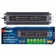 Блок питания Uniel 12V 200W IP67 16,7A UET-VAF-200A67 12V IP67 UL-00007579