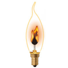 Лампочка Лампа накаливания Uniel E14 3W золотистая IL-N-CW35-3/RED-FLAME/E14/CL UL-00002982