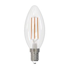 Лампочка Лампа светодиодная филаментная Volpe E14 6W 3000K прозрачная LED-C35-6W/3000K/E14/CL/SLF UL-00008328