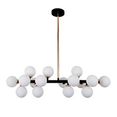 Люстра Подвесная люстра Lumina Deco Marsiada LDP 6033-16 BK+GD