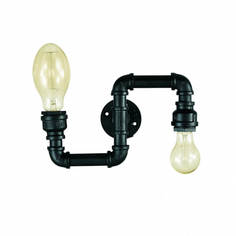 Светильник Бра Ideal Lux Plumber AP2 Nero 136691