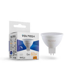 Лампочка Лампа светодиодная диммируемая Voltega GU5.3 6W 2800K матовая VG2-S1GU5.3warm6W-D 7170
